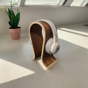 Wood Headphone Stand, Headphone Holder, Gaming Headset Stand