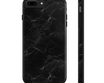 Black Marble Phone Case, Minimalist Marbled, Trendy Phone Case, iPhone 15 14 13 12 11 Pro Max 8 Plus X, Samsung Galaxy S23 S22 S20 Ultra