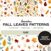 Fall Autumn Leaves Seamless Digital Paper, Fall Seasonal Pattern ...