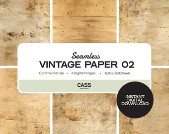VINTAGE PAPER 02 Seamless Digital Papers, CRAFTS Pattern, Instant Download, Commercial Use, Printable Scrapbook Paper