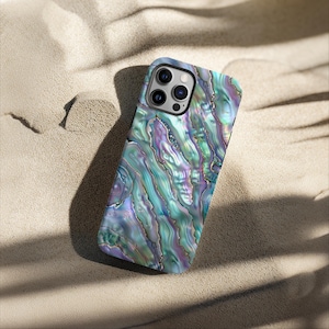 Abalone Pearlescent Phone Case, Iridescent, Trendy Phone Case, iPhone 16 15 14 13 12 11 Pro Max 8 Plus X, Samsung Galaxy S23 S22 S20 Ultra