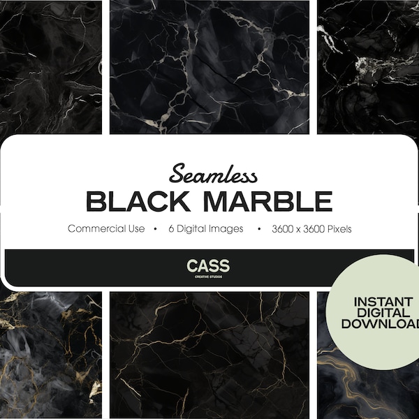 Black Marble Seamless Digital Paper, Texture Pattern, Instant Download, Commercial Use, Printable Scrapbook Paper