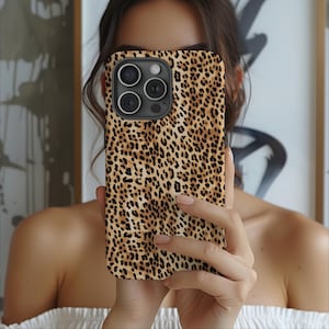 Leopard Animal Print Phone Case, Cheetah Print, Trendy Phone Case, iPhone 15 14 13 12 11 Pro Max 8 Plus X, Samsung Galaxy S23 S22 S20 Ultra