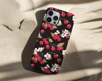 Cherry Blossom Phone Case - Stylish, Durable Trendy, Fits iPhone & Samsung - Perfect Gift for Cherry Lovers