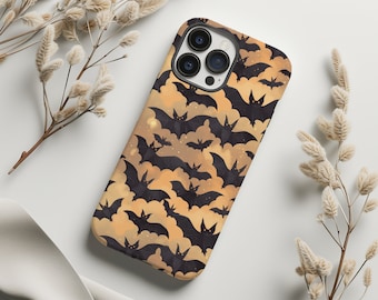 Spooky Bats Phone Case, Halloween, Trendy Phone Case, iPhone 15 14 13 12 11 Pro Max 8 Plus X, Samsung Galaxy S23 S22 S20 Ultra