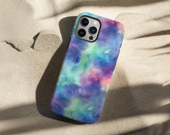 Universe Galaxy Watercolor Phone Case, Trendy Phone Case, iPhone 15 14 13 12 11 Pro Max 8 Plus X, Samsung Galaxy S23 S22 S20 Ultra