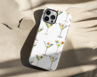 Dirty Martini Phone Case, Cocktail Case, Trendy Phone Case, iPhone 15 14 13 12 11 Pro Max 8 Plus X, Samsung Galaxy S23 S22 S20 Ultra