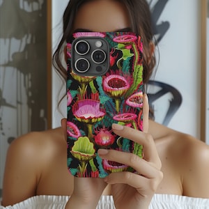 Venus Fly Trap Phone Case, Plant Lovers, Trendy Phone Case, iPhone 15 14 13 12 11 Pro Max 8 Plus X, Samsung Galaxy S23 S22 S20 Ultra