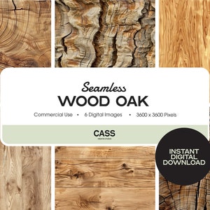 WOOD OAK Documenti digitali senza giunture, Motivo texture, Download istantaneo, Uso commerciale, Carta scrapbook stampabile