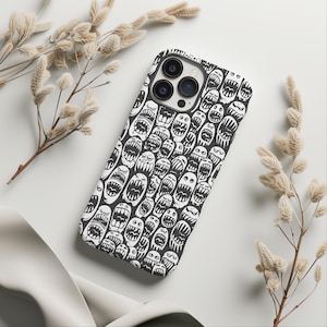 Horror Scary Monster Teeth Phone Case, Halloween, Trendy Case, iPhone 15 14 13 12 11 Pro Max 8 Plus X, Samsung Galaxy S23 S22 S20 Ultra