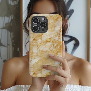Gold Marble Phone Case, Pearl Marble, Trendy Phone Case, iPhone 15 14 13 12 11 Pro Max 8 Plus X, Samsung Galaxy S23 S22 S20 Ultra
