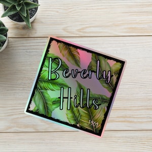 Vintage Beverly Hills Vinyl Holographic Sticker