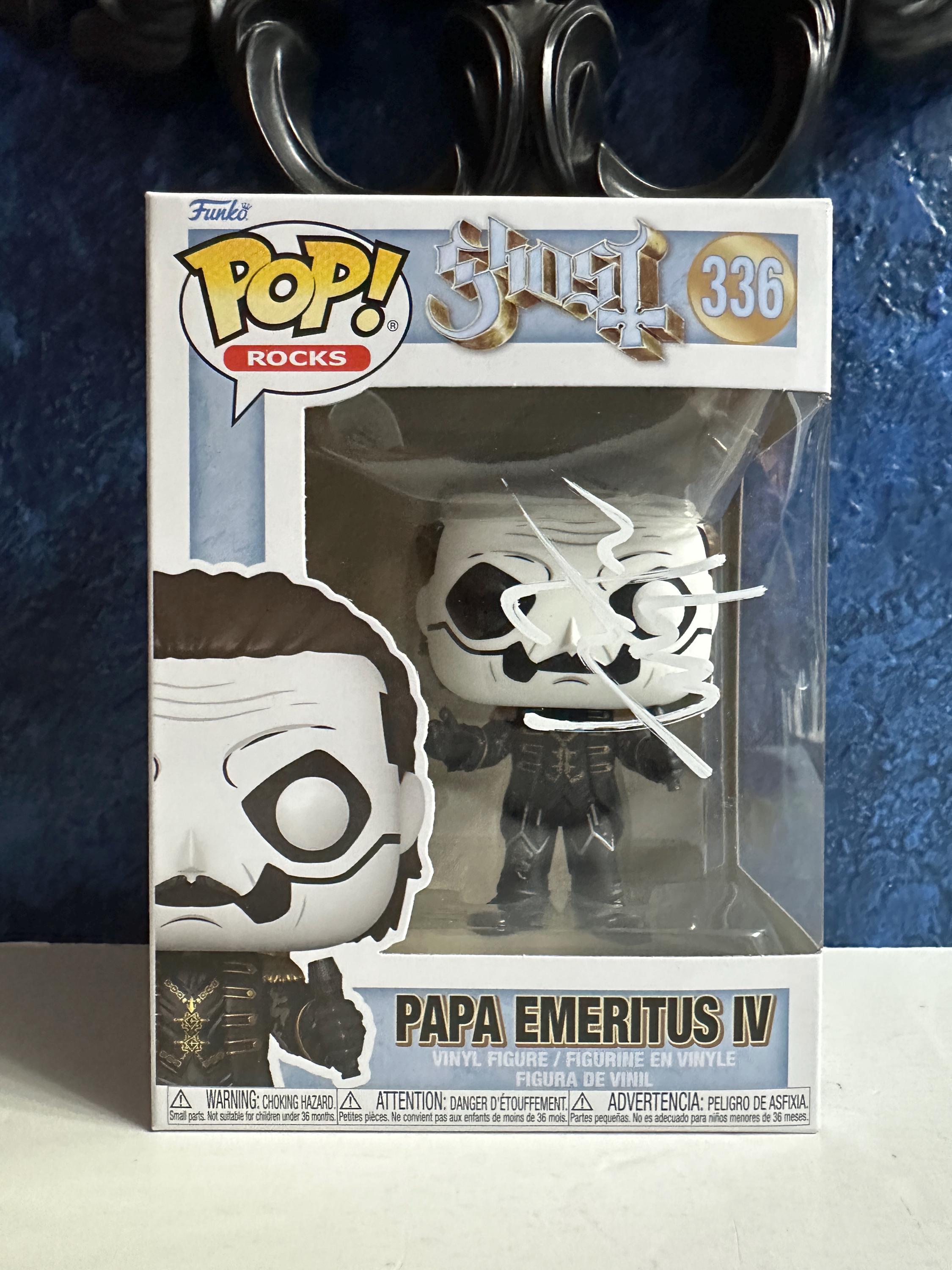 Funko Pop GHOST Papa Emeritus IV 336 Signed by Tobias Forge COA Authenticated Free Protector Free Shipping Etsy UK