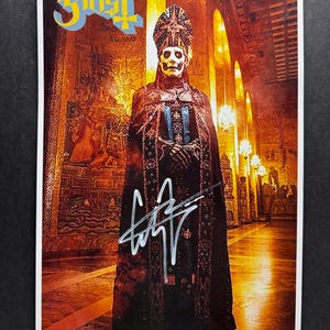 Pôster assinado por GHOST por Tobias Forge - Autenticado por COA - Embalagem segura - Frete grátis
