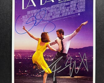 LA LA Land Signed Movie Poster by Emma Stone & Ryan Gosling - COA Authenticated - Secure Packaging - Free Shipping