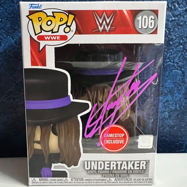 Funko Pop! WWE Wrestling UNDERTAKER #106 Signed by The Undertaker - COA Authenticated - Free Protector - Free Shipping