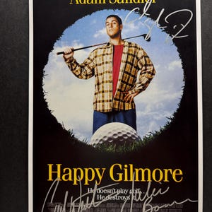HAPPY GILMORE Signiertes Filmplakat von 3 Schauspielern - COA authentifiziert - Sichere Verpackung - Kostenloser Versand