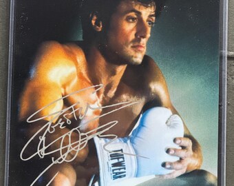 シルベスター・スタローンの直筆サイン入り映画写真「ロッキー」COA