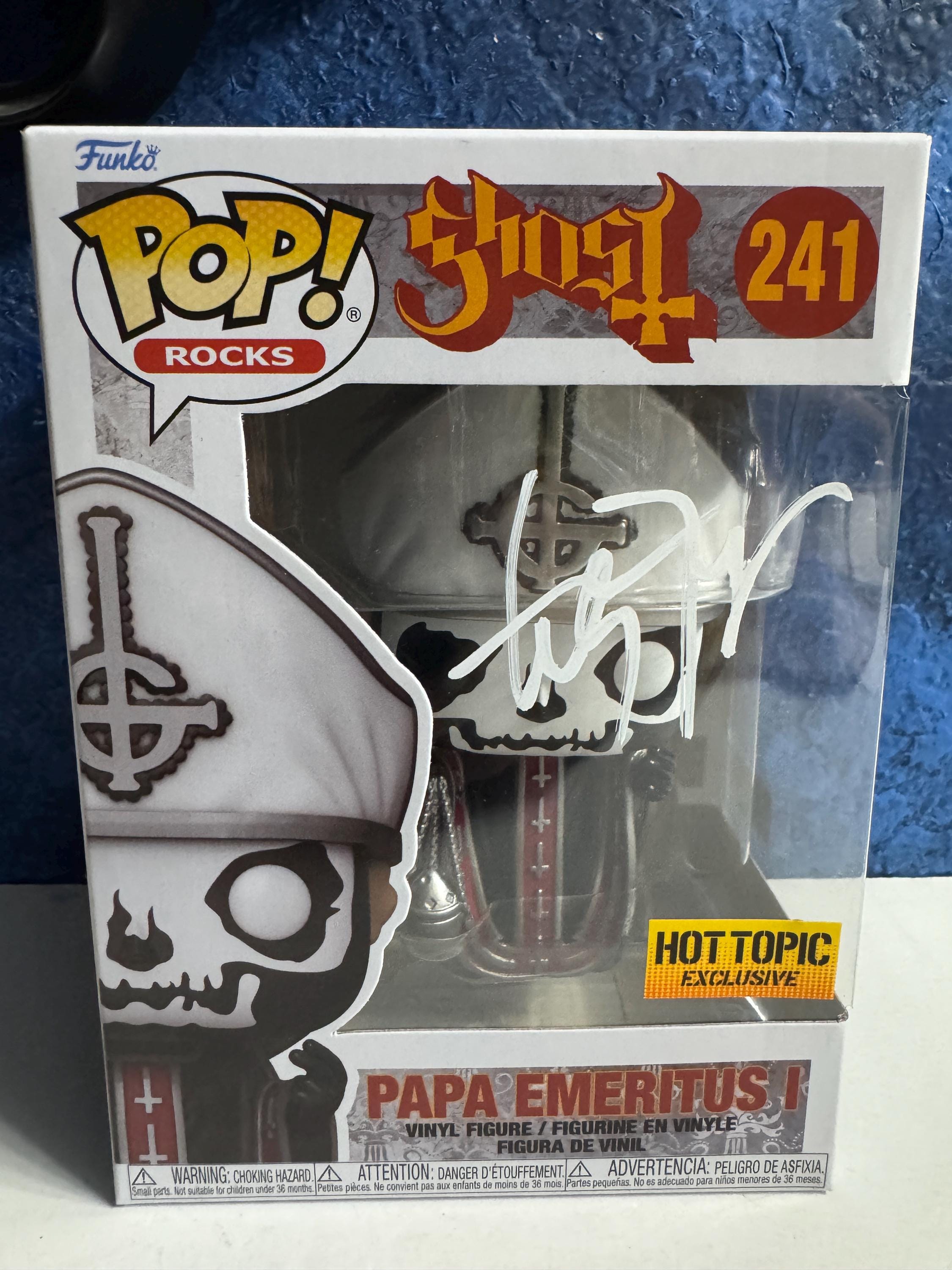 【TOBIAS FORGE直筆サイン入り】限定Funko POP! Ghost Tobias Forge Ghost Signed Funko Pop Papa Emeritus IV 336