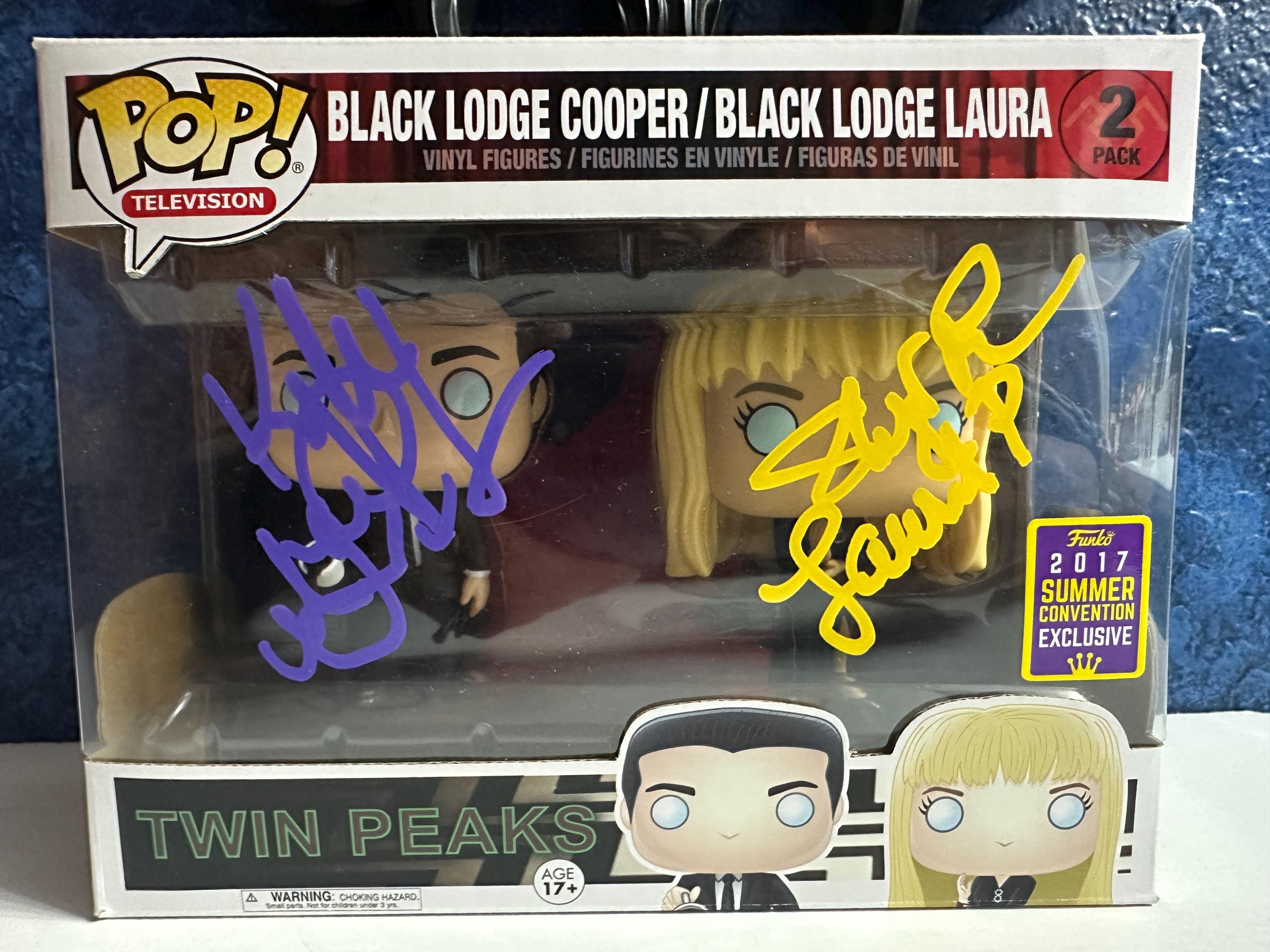 Funko Pop! TWIN PEAKS Black Lodge Cooper & Laura #2pack Signed by
