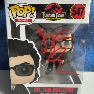 Funko Pop! Jurassic Park DR. IAN MALCOM #547 Signed by Jeff Goldblum - Coa Authenticated - Free Protector - Free Shipping