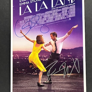 Póster de la película LA LA Land firmado por Emma Stone y Ryan Gosling - Certificado de autenticidad - Embalaje seguro - Envío gratuito