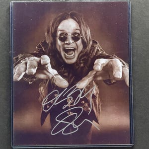 OZZY OSBOURNE Photo Signed by Ozzy Osbourne - COA Authenticated - Free Protector - Free Shipping