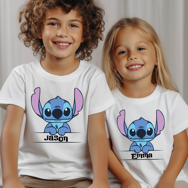 Custom Stitch Shirt, Disney Stitch Shirt with Name, Disney Kids Shirt,Stitch Disneyworld Shirt, Stitch Lover Tee,Wizard Stitch Shirt, Animal