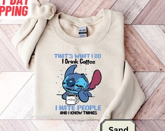 Disneyworld Sweatshirt, Kids Stitch Shirts, Stitch Coffee Shirt, Funny Disney Shirt, Disney World Shirts for Kids, Disney Stitch shirt