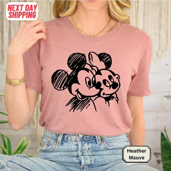 Vintage Mickey and Minnie Shirt, Minnie mouse shirt, Disney unisex shirt, Disney Family Shirts, Mickey ears shirt, Mickey and Minnie