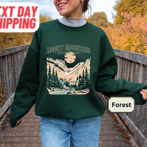 National Parks Crewneck, Aesthetic Mountain Sweatshirt, Rocky Mountain Shirt, Camping Sweatshirt, Mountain Nature Lover Shirt,Colorado Shirt