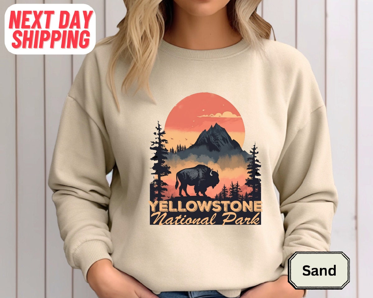 Vintage Retro Yellowstone National Park Wyoming USA Bison 80s 70s Style  Essential T-Shirt for Sale by merchzy
