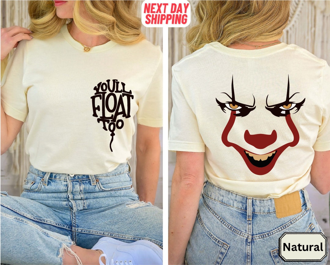 You'll Float Too Shirt, Horror Clown Balloon Shirt, Horror Character ...