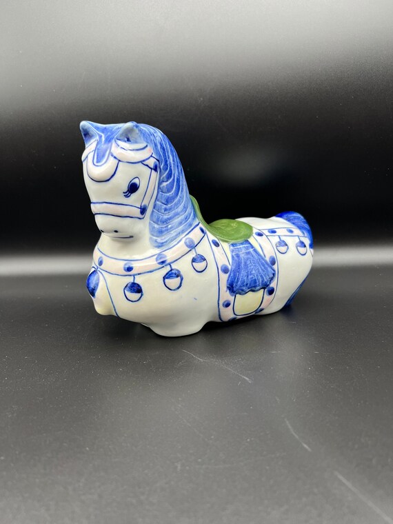 Vintage Horse Bank, Nora Fenton Ceramic Horse Figurine Bank