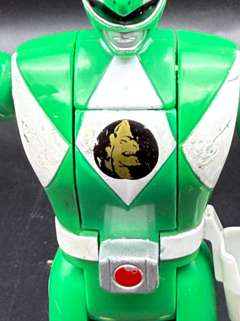 Vintage Mighty Morphin Power Rangers Action Figures (Green, Red, Black) – Bandai MMPR Toys image 6