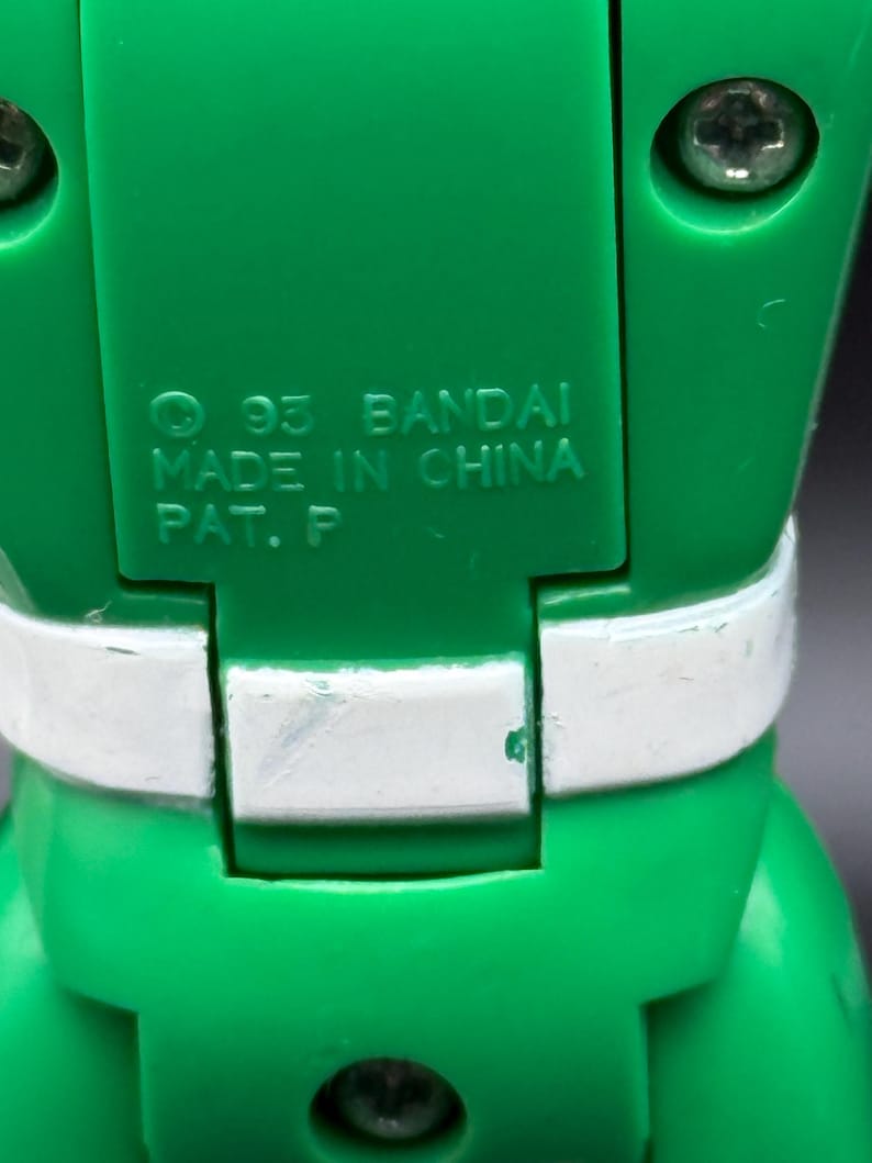 Vintage Mighty Morphin Power Rangers Action Figures (Green, Red, Black) – Bandai MMPR Toys image 5