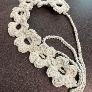 Crochet flower headband