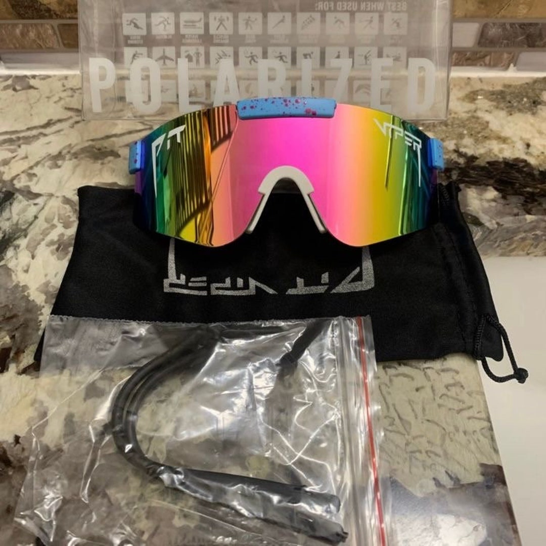 Pit Semi Rimless Wrap Around One Piece Shield Lens Sporty Viper