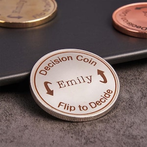 Individuell gravierte Entscheidungsmünze Kreative Flip Coin Geschenke für Paare
