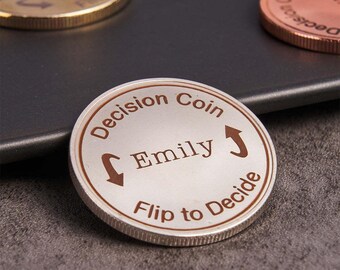 Custom Engraved Decision Coin Creative Flip Coin Gifts for Couples
