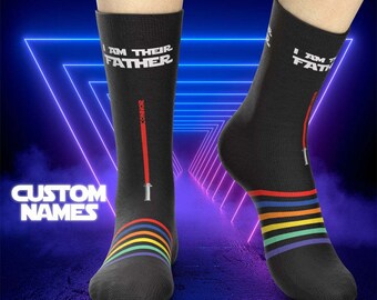 Personalized 'I Am Their Father' Socks, Custom Name Gift