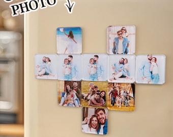 Custom Acrylic Square Photo Magnet - Personalized Fridge Magnet for Home Decor and Gifts