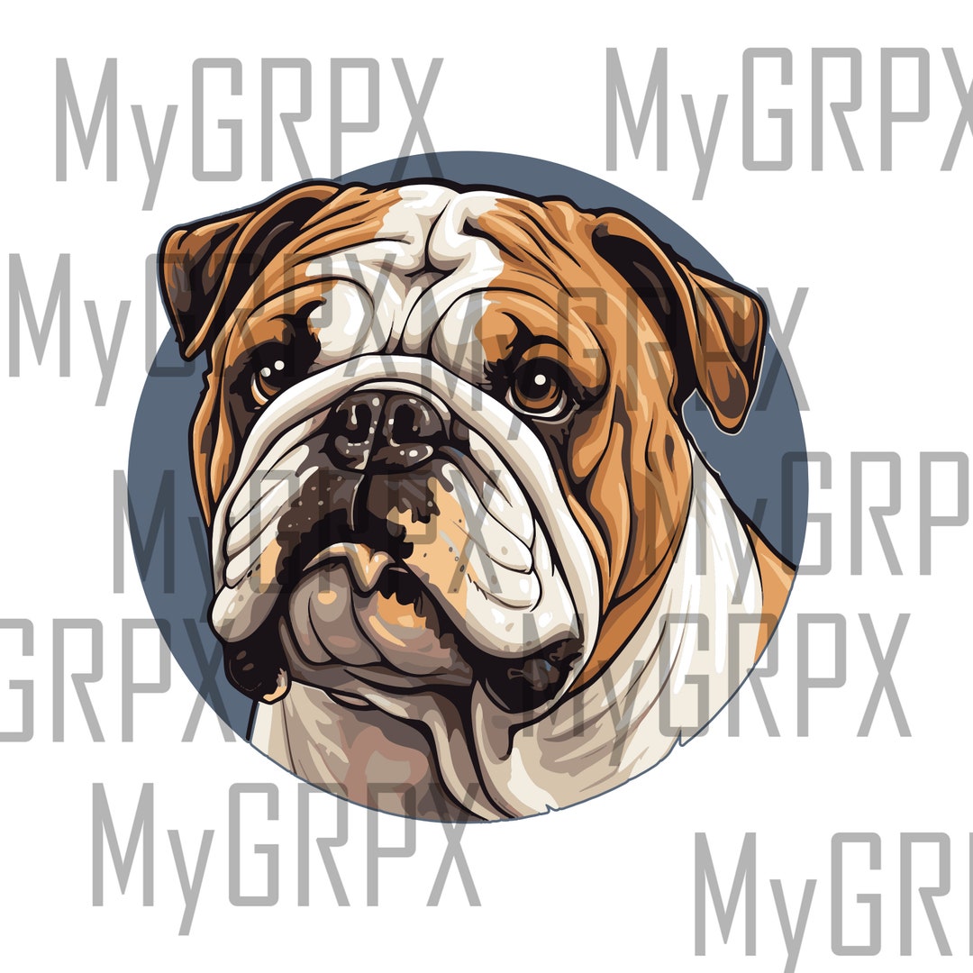 English Bulldog Logo D EPSPDF Vector Etsy