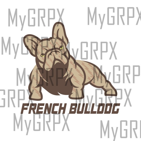 French Bulldog Logo C- EPS-PDF vector