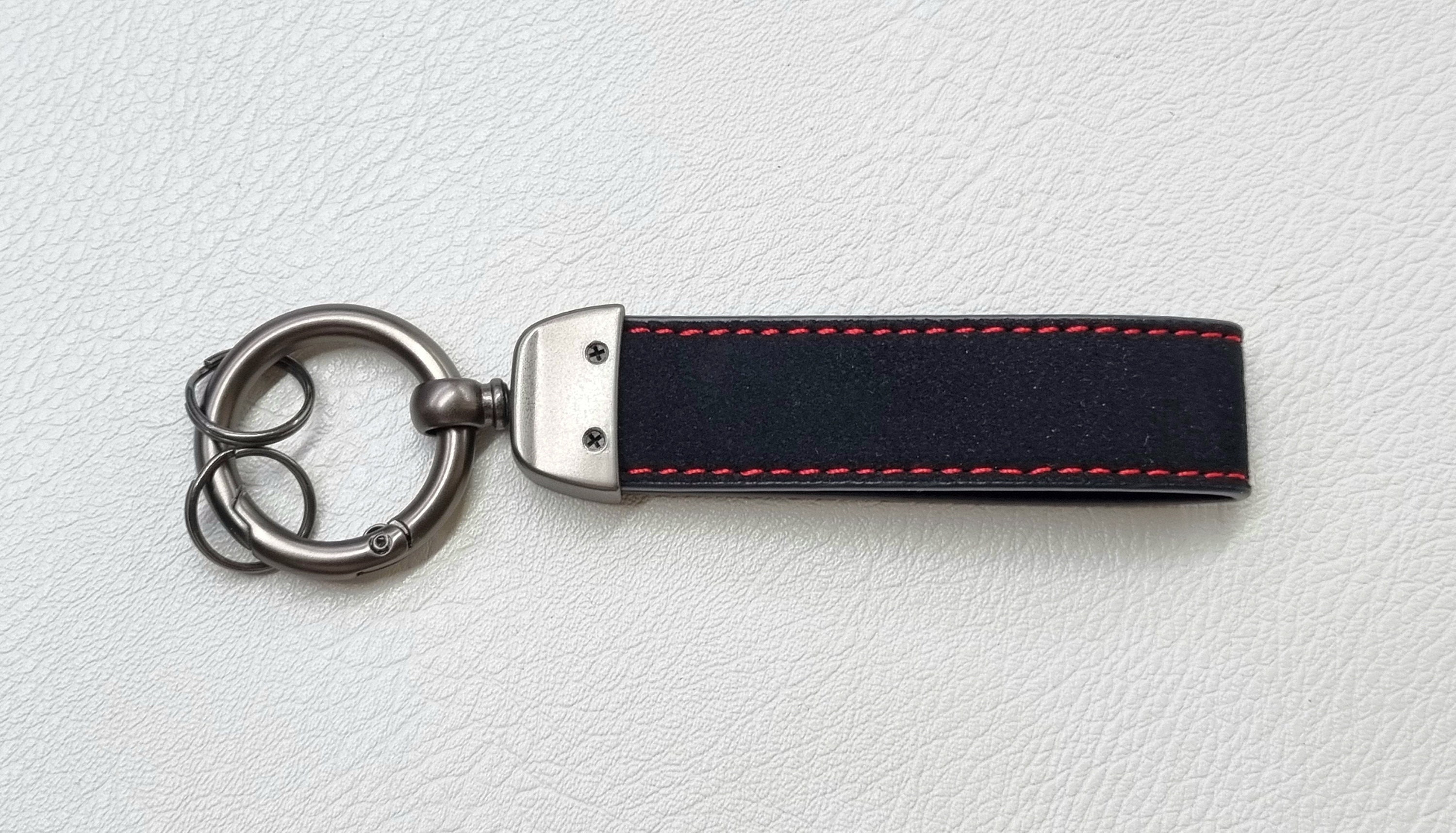 Mustang Keychain Leather Alcantara Logo Keyring Lanyard Ford Car ...