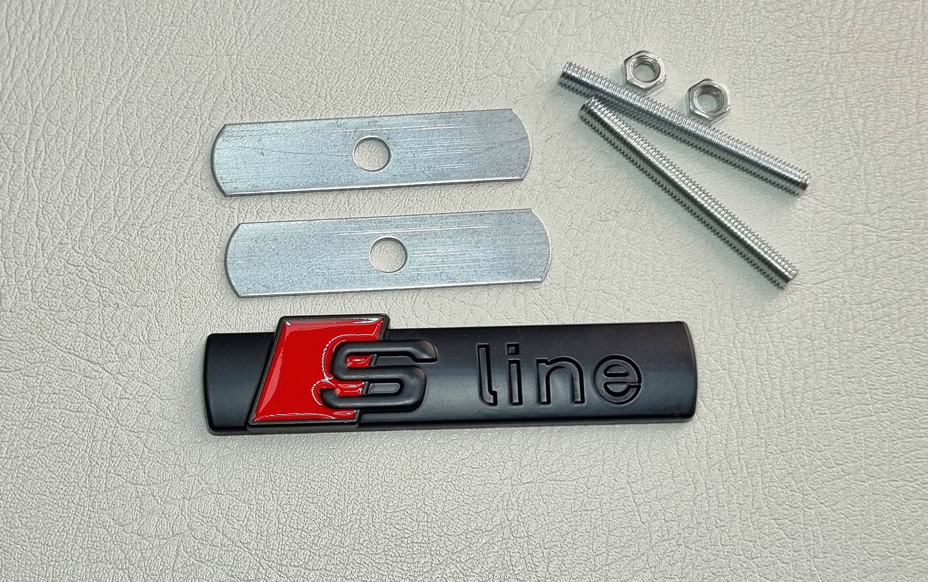 4pcs/Set Audi S Line Grill Fender Trunk Emblem Stickers Badges Decals