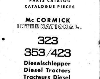 Manuale delle parti dei trattori McCormick 323 353 423