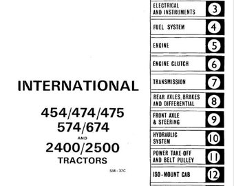 International Harvester 454 474 475 574 & 674 Tractor Service Manual