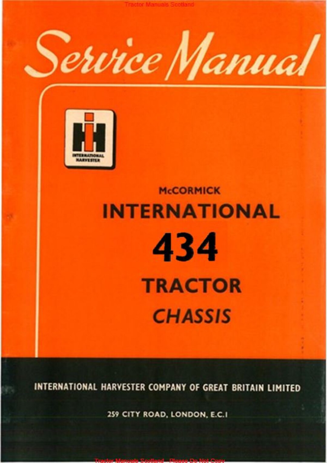 Manuel D'entretien International Harvester – Moteur, Carburant, électricité, Onan GSS-1464