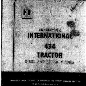 International Harvester IH 434 Tractor Operators Manual